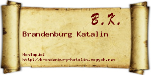 Brandenburg Katalin névjegykártya
